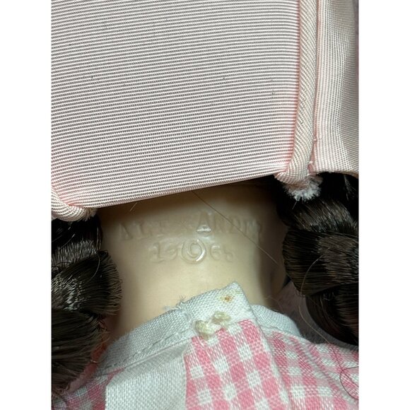 Madame Alexander 1965 Rebecca Doll 14" In Pink Gingham Dress & Bonnet With Black - Picture 6 of 7